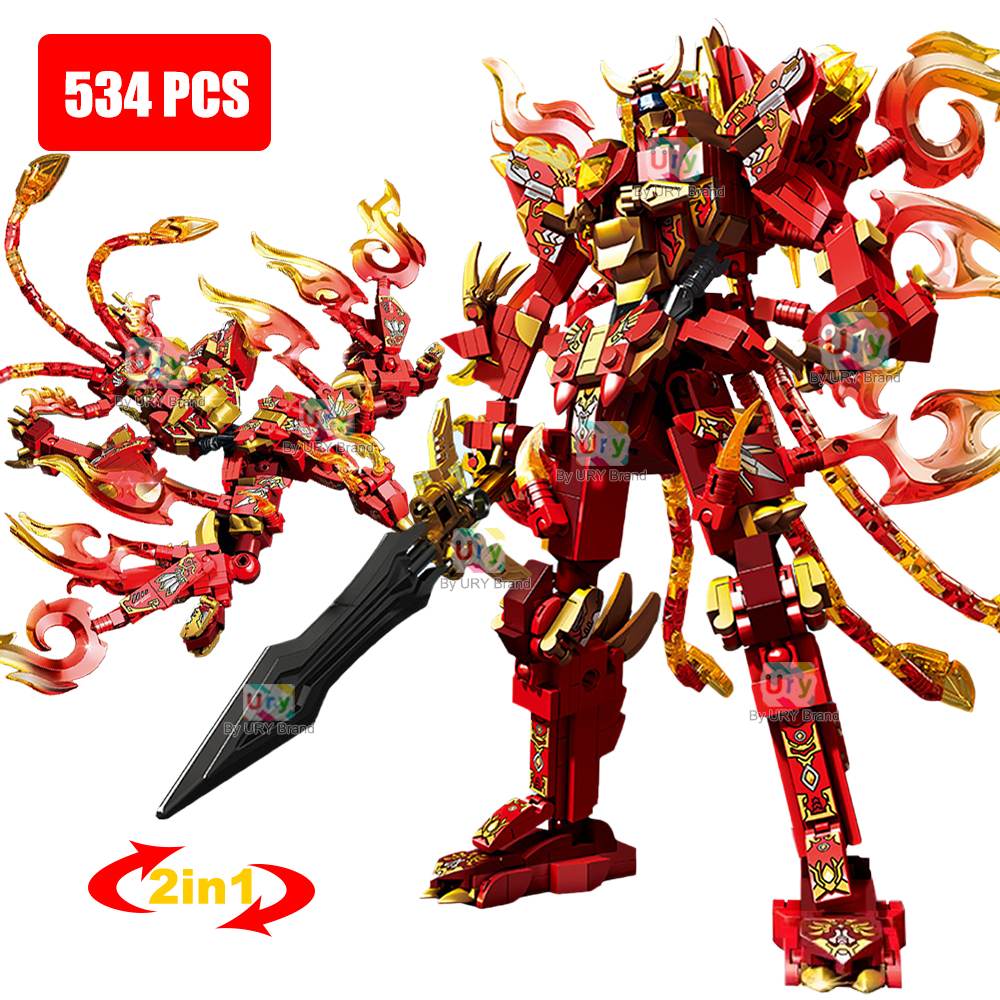 Board Game Unmatched - 2in1 Ninja Movie Red Warrior Robot