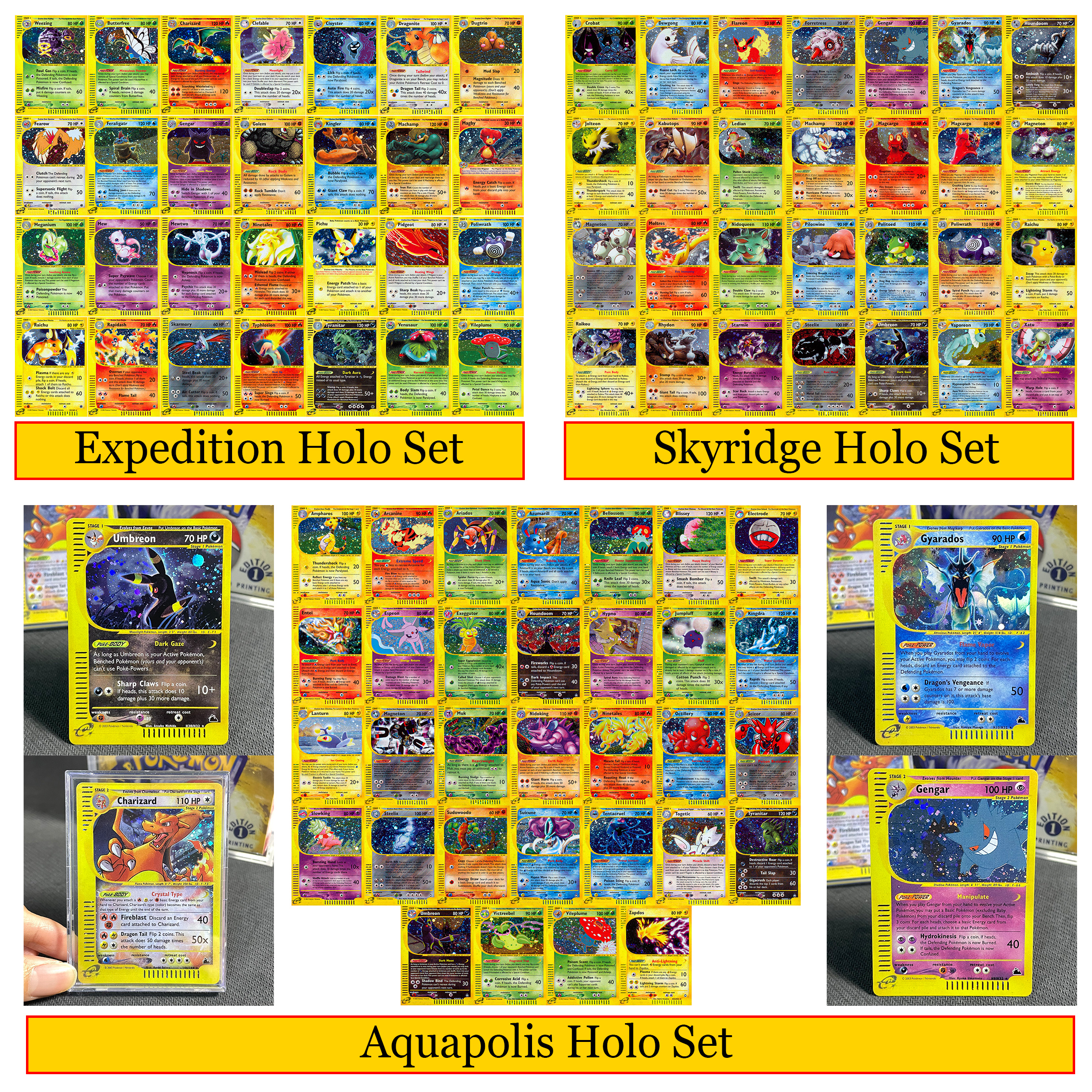 Board Game Online - PTCG E-Card Holo Set Card Aquapolis/Expedition/Skyridge