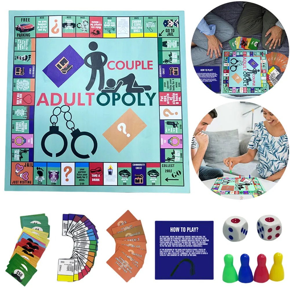 Board Game Unmatched - @@Adultopoly Board Game Couple Adult Opoly