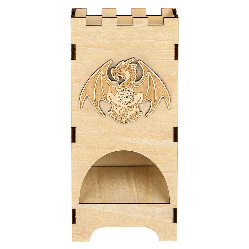 Mysterious Dragon Pattern Wood - Dice Tower Wooden reseña y precio