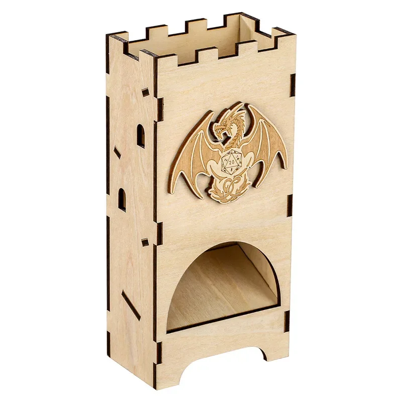 Mysterious Dragon Pattern Wood - Dice Tower Wooden reseña y precio
