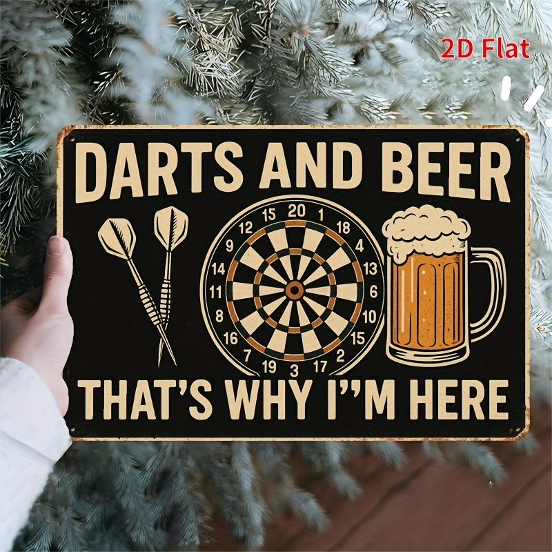 Tin Sign - Darts Board Beer Mu - Board Game Quote reseña y precio