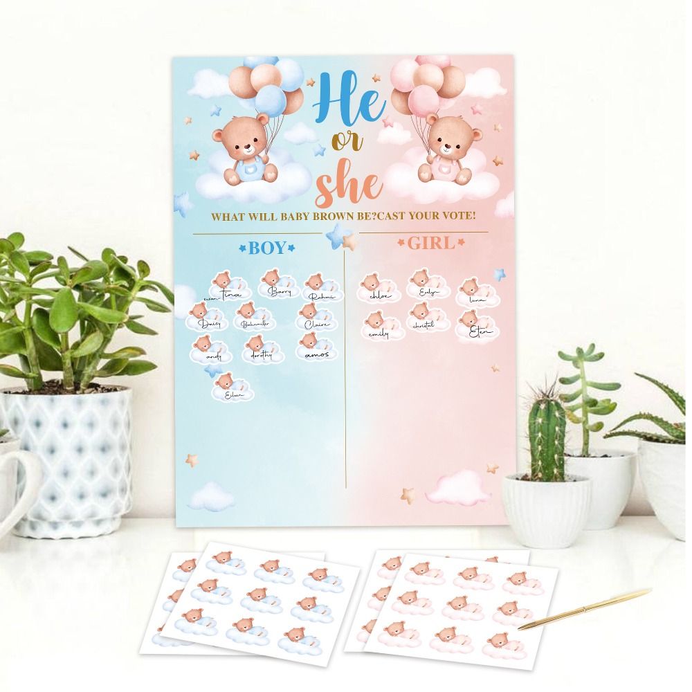 With Stickers Gender Revealed  - Board Game Festival reseña y precio
