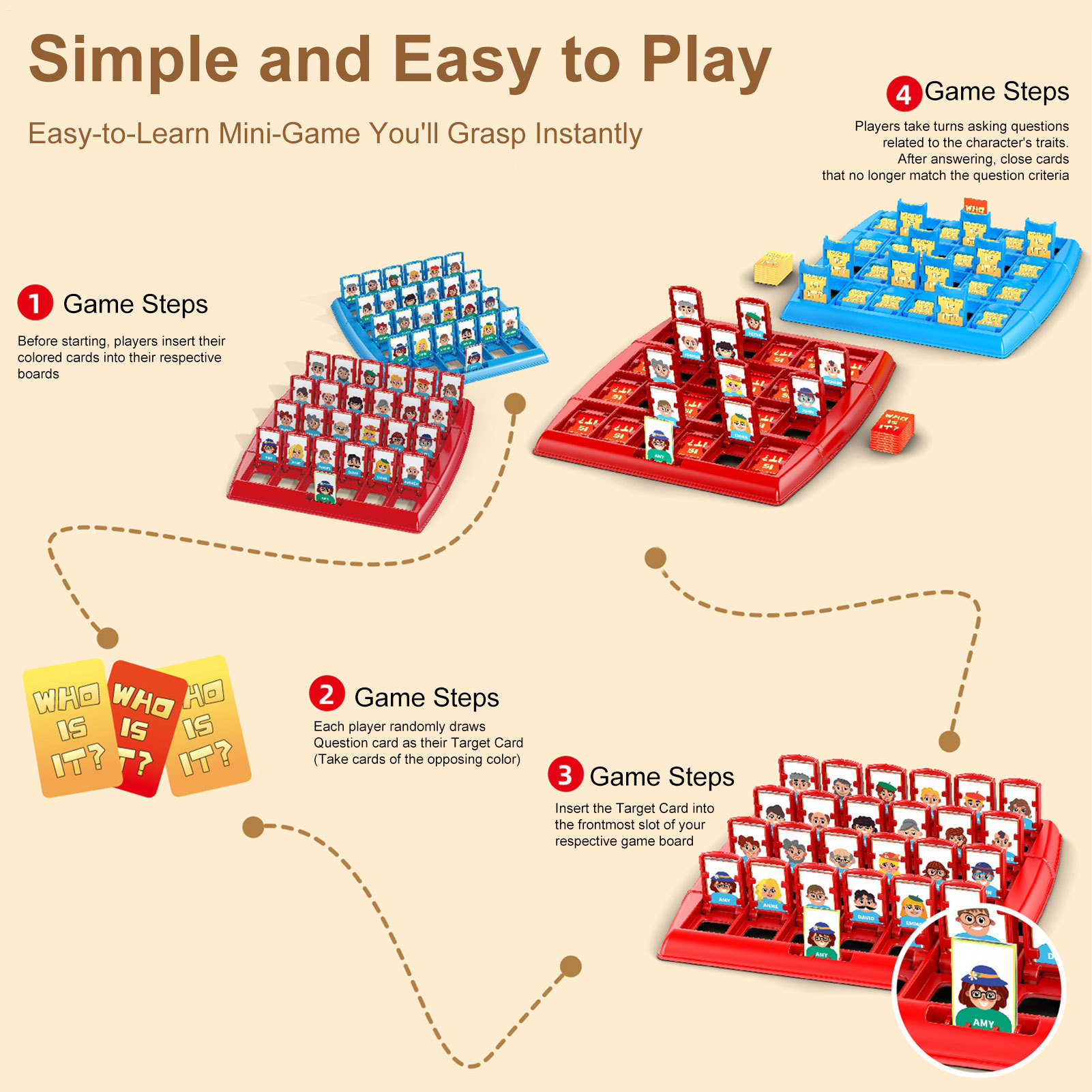 Two-Player Educational Toy Int - Board Game Guess Who reseña y precio