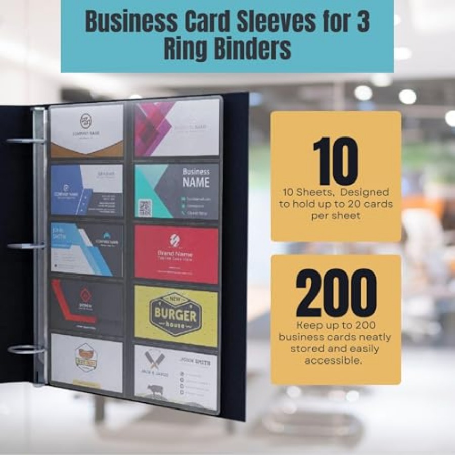 Business Card Sleeves for 3 Ri - Card Sleeves Protector reseña y precio