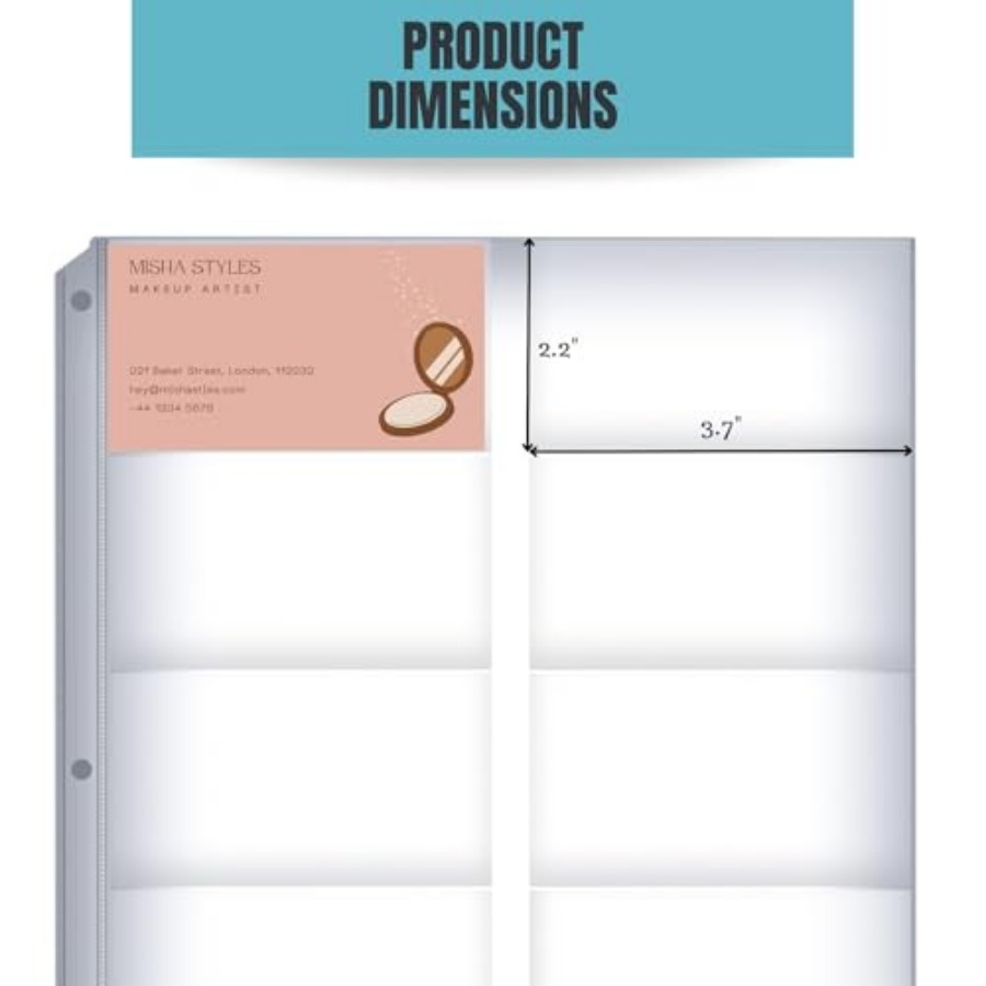 Business Card Sleeves for 3 Ri - Card Sleeves Protector reseña y precio