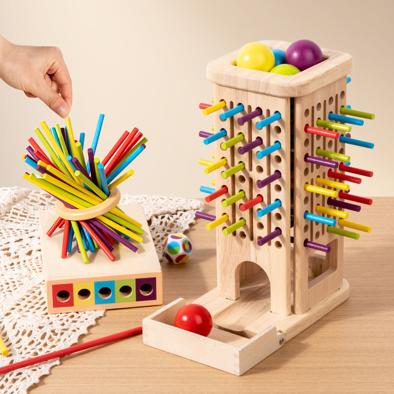 Montessori Game Wooden Stick T - Dice Tower Wooden reseña y precio
