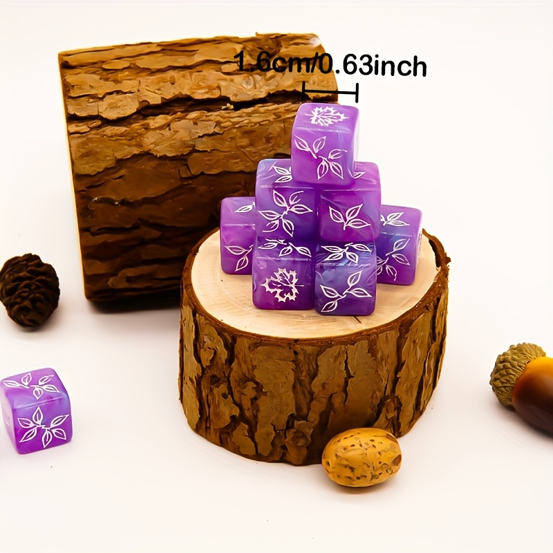 10PCS Unique Maple Leaf Dice S - Board Game Festival reseña y precio