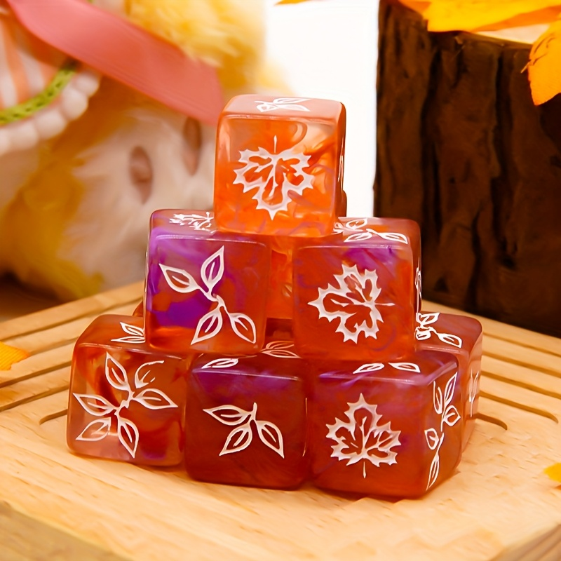 10PCS Unique Maple Leaf Dice S - Board Game Festival reseña y precio