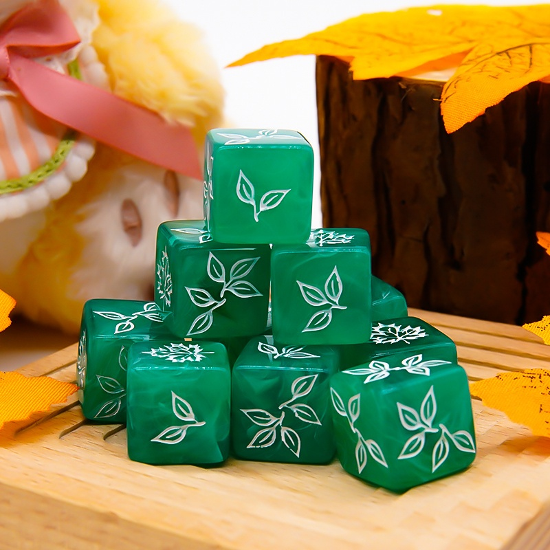 10PCS Unique Maple Leaf Dice S - Board Game Festival reseña y precio