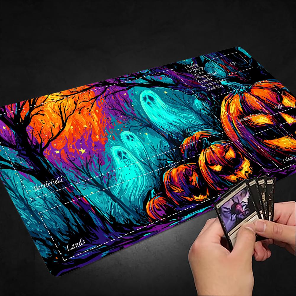 Neon Horror Forest MTG Playmat - Board Game Horror reseña y precio