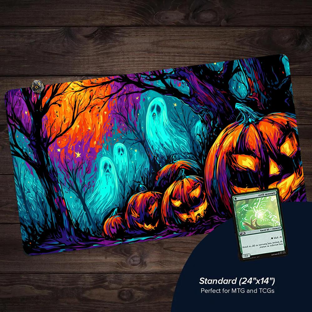 Neon Horror Forest MTG Playmat - Board Game Horror reseña y precio