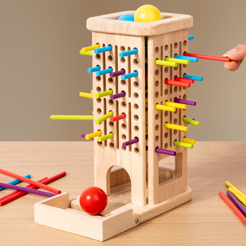 Wooden Stick Tower Toy With St - Dice Tower Wooden reseña y precio