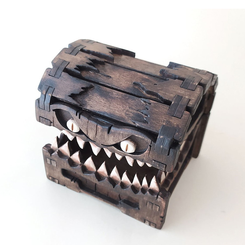 Mimic Chest for Dungeons and D - Dice Tower Wooden reseña y precio