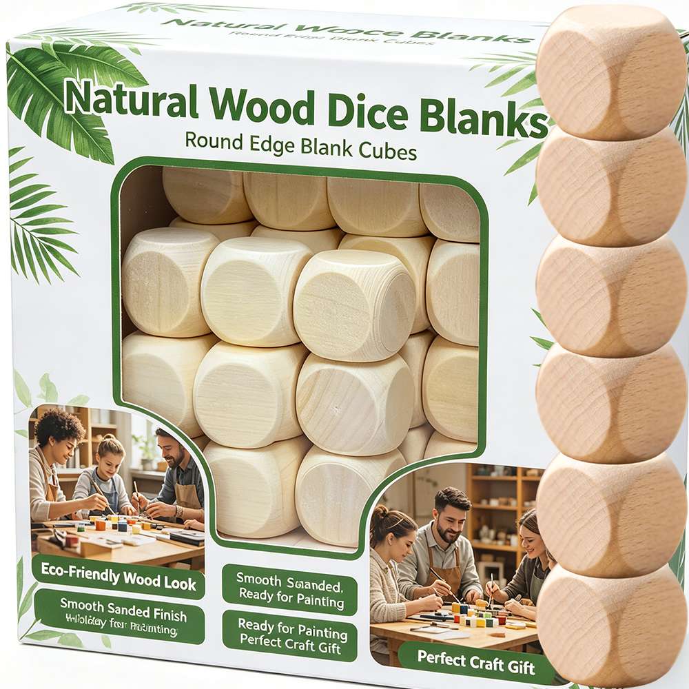 10/30x Small 6 Sided Blank Unf - Dice Tower Wooden reseña y precio