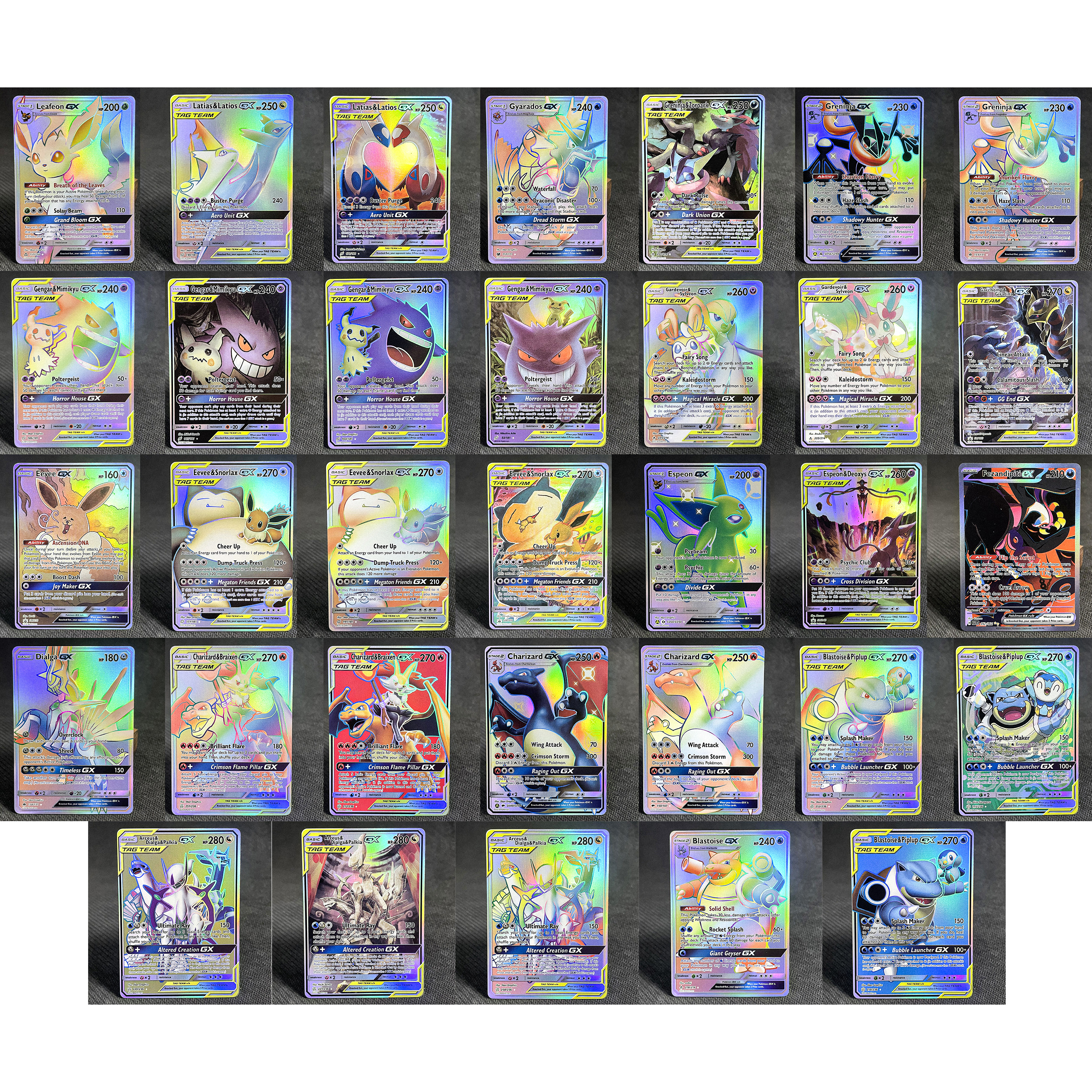 PKM Tcg Rainbow GX Cards Lot C - Board Game Online reseña y precio