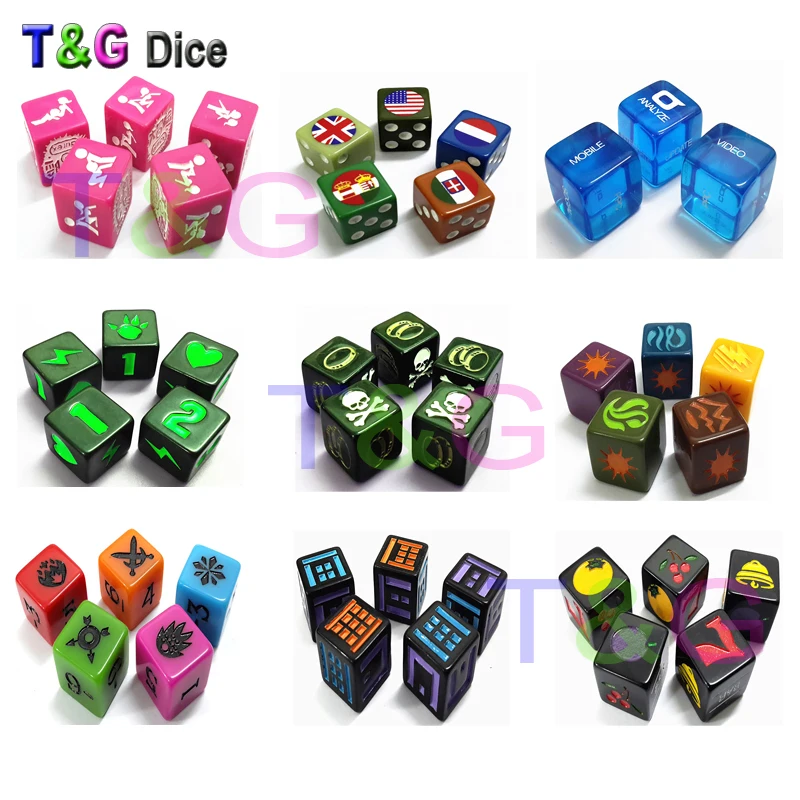 T&G 16mm Customized D6 Dice Lo - Board Game Logo reseña y precio
