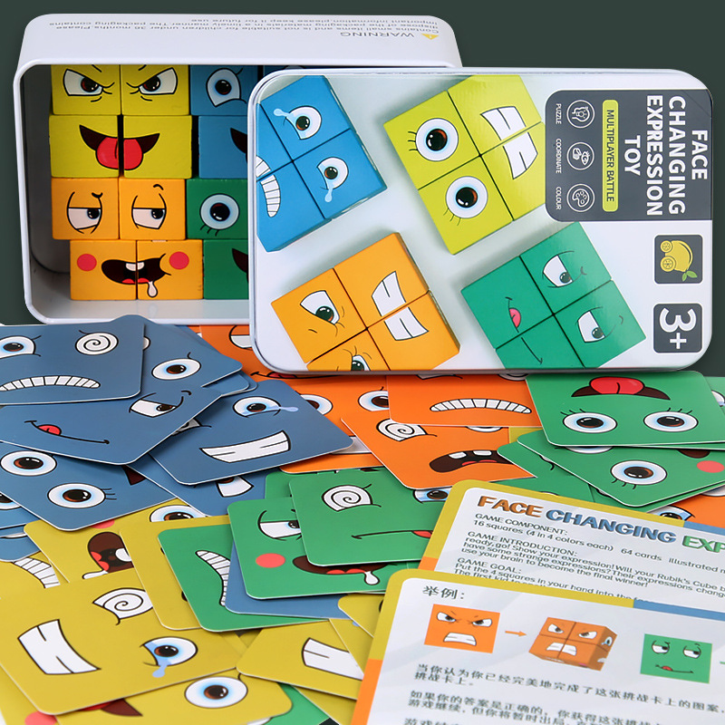 Kids Face Change Expression Pu - Dice Tower Wooden reseña y precio