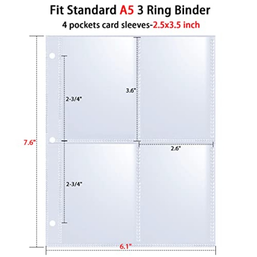 400 Pockets 2.5x3.5 Trading Ca - Card Sleeves Protector reseña y precio