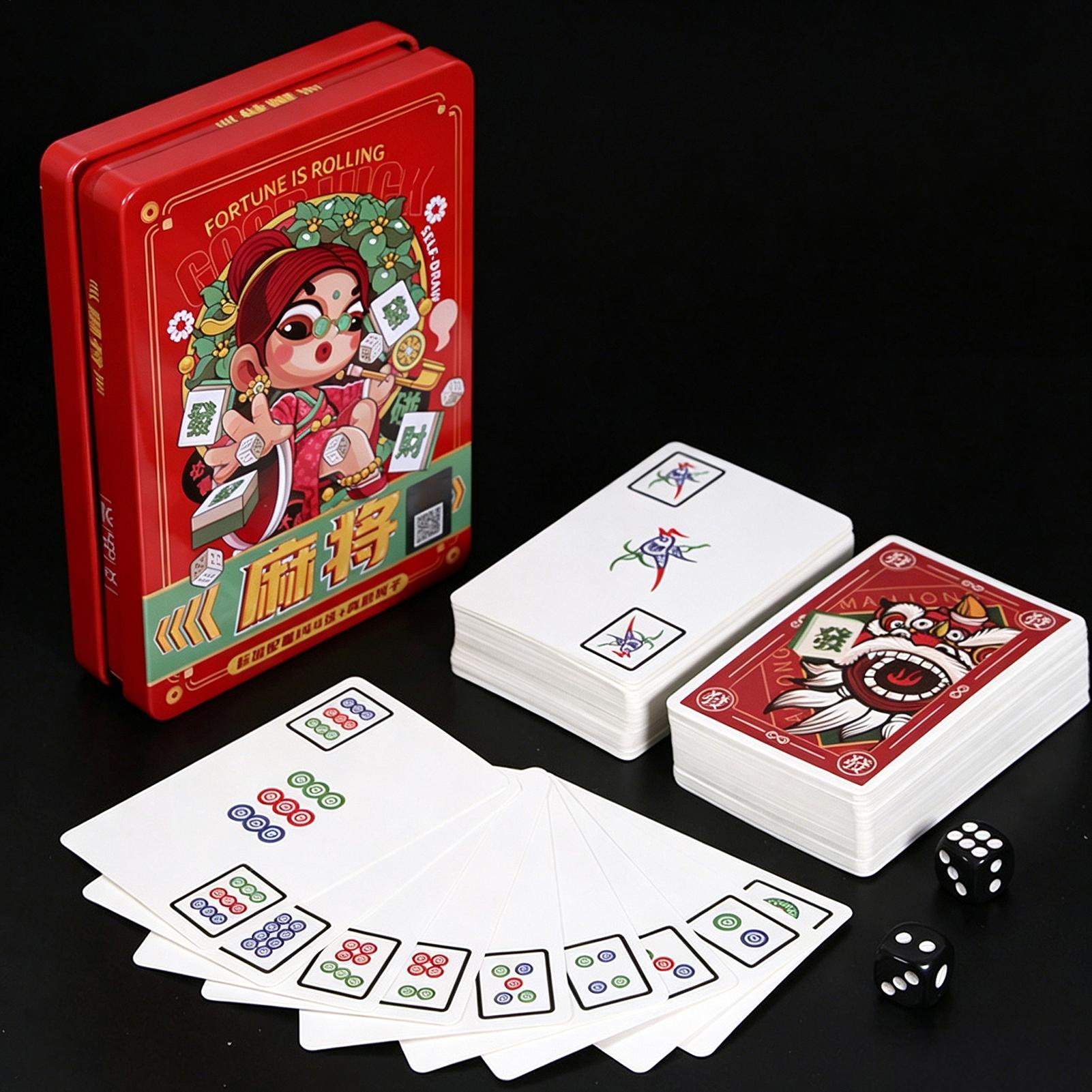 Playing Cards Mahjong Tiles Fa - Card Game Deck reseña y precio