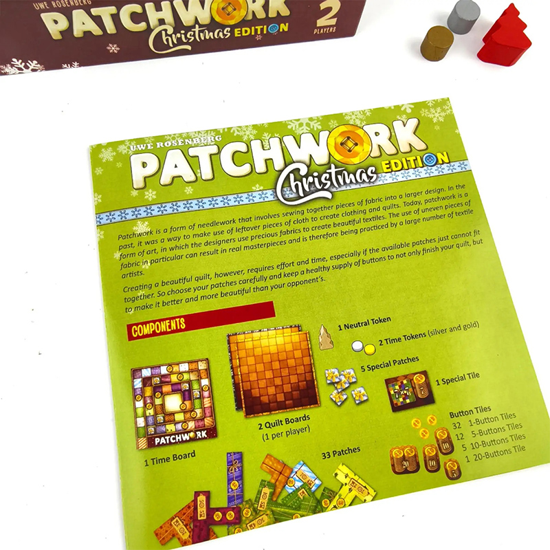 New Patchwork Christmas Board  - Board Game Solo reseña y precio