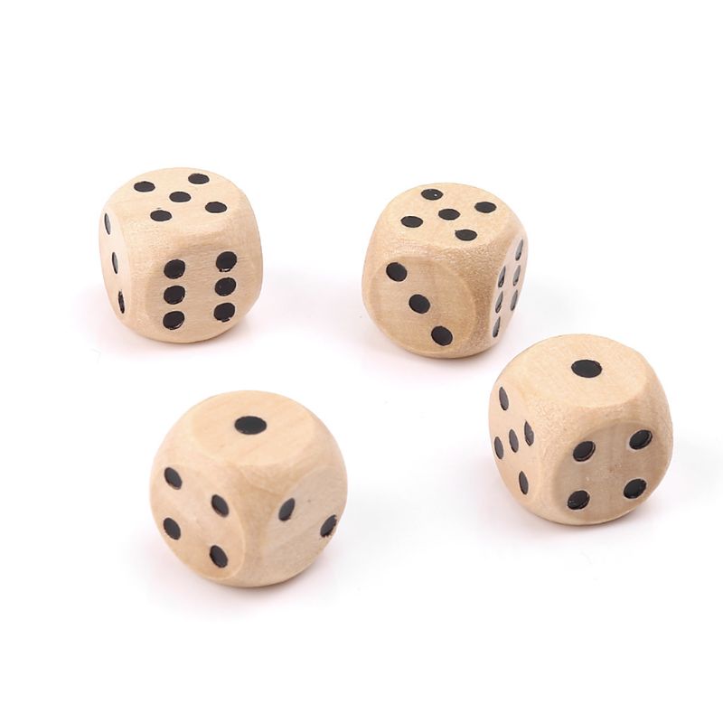10Pcs Wooden 6 Sided D6 Faces  - Dice Tower Wooden reseña y precio