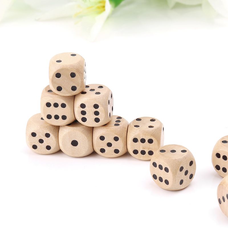10Pcs Wooden 6 Sided D6 Faces  - Dice Tower Wooden reseña y precio